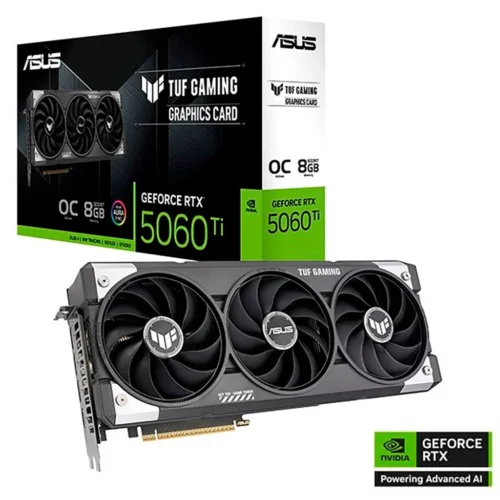 Placa de Video Asus GeForce RTX 5060 Ti 8GB GDDR7 TUF Gaming OC