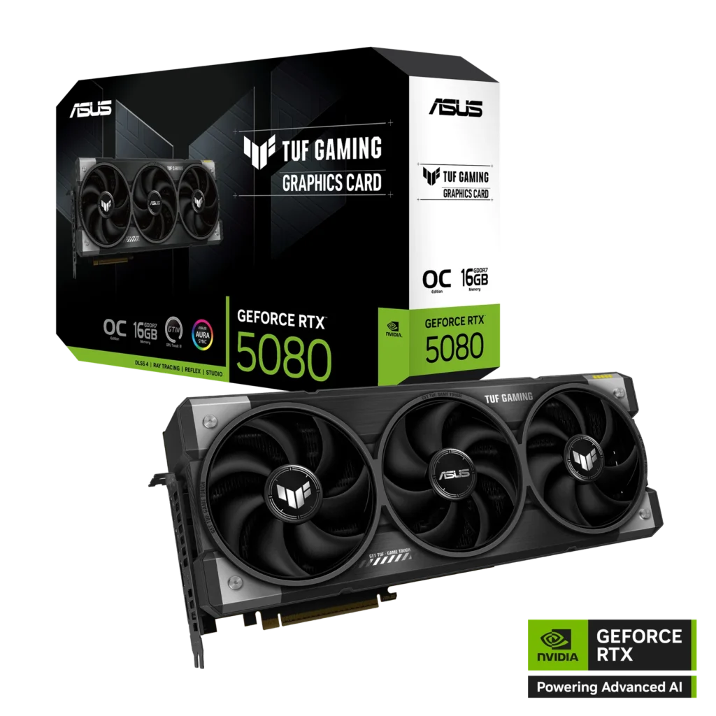 Placa de Video Asus GeForce RTX 5080 16GB GDDR7 TUF Gaming OC