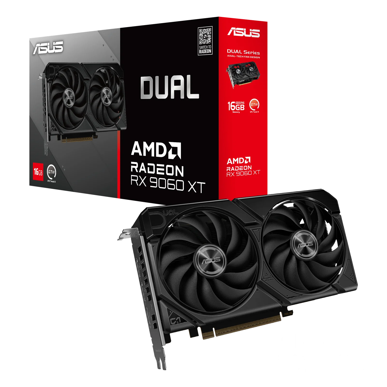 PLACA DE VIDEO ASUS RADEON RX 9060 XT 16GB GDDR6 DUAL