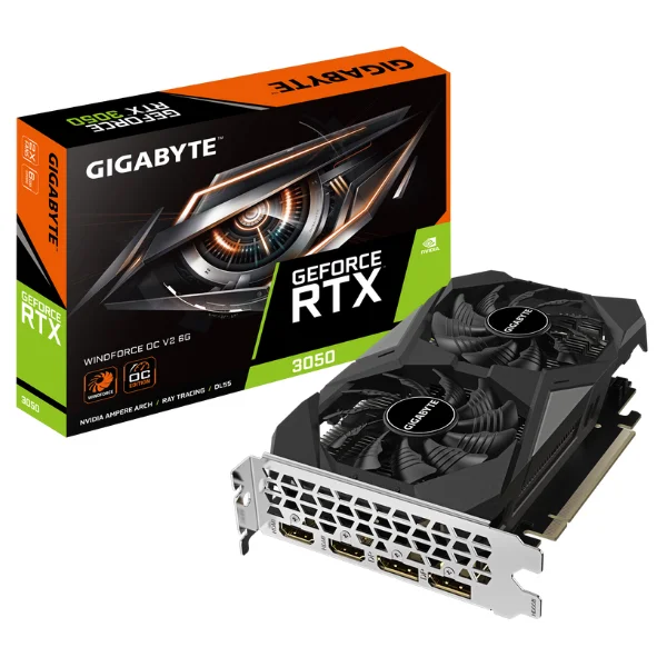 PLACA DE VIDEO GIGABYTE GEFORCE RTX 3050 6GB GDDR6 WINDFORCE OC V2