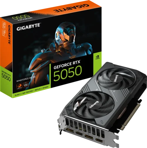 Placa de Video Gigabyte GeForce RTX 5050 8GB GDDR6 Windforce OC