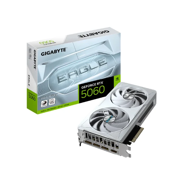 Placa de Video Gigabyte GeForce RTX 5060 8GB GDDR7 Eagle OC ICE White