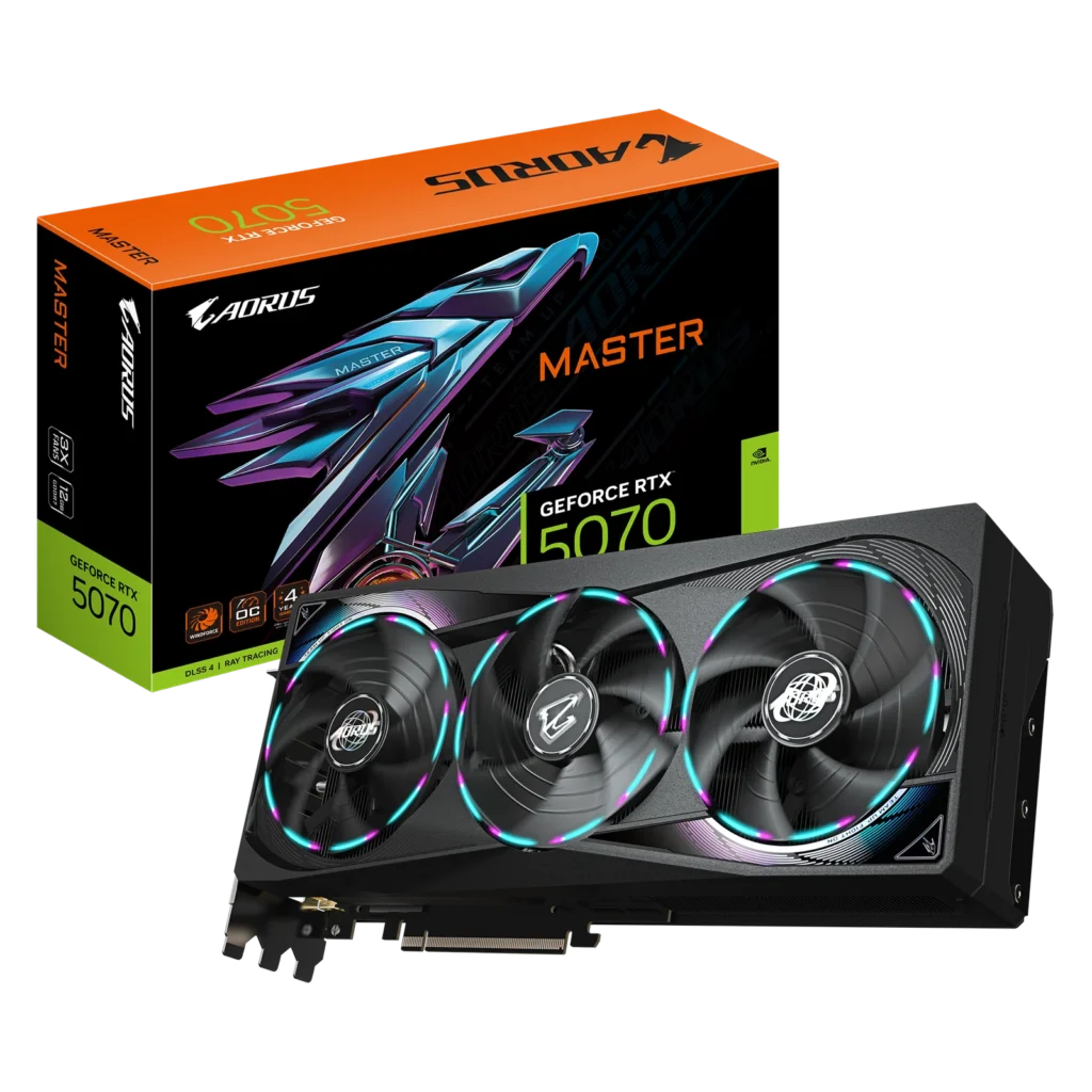 Placa de Video Gigabyte GeForce RTX 5070 12GB GDDR7 Aorus Master