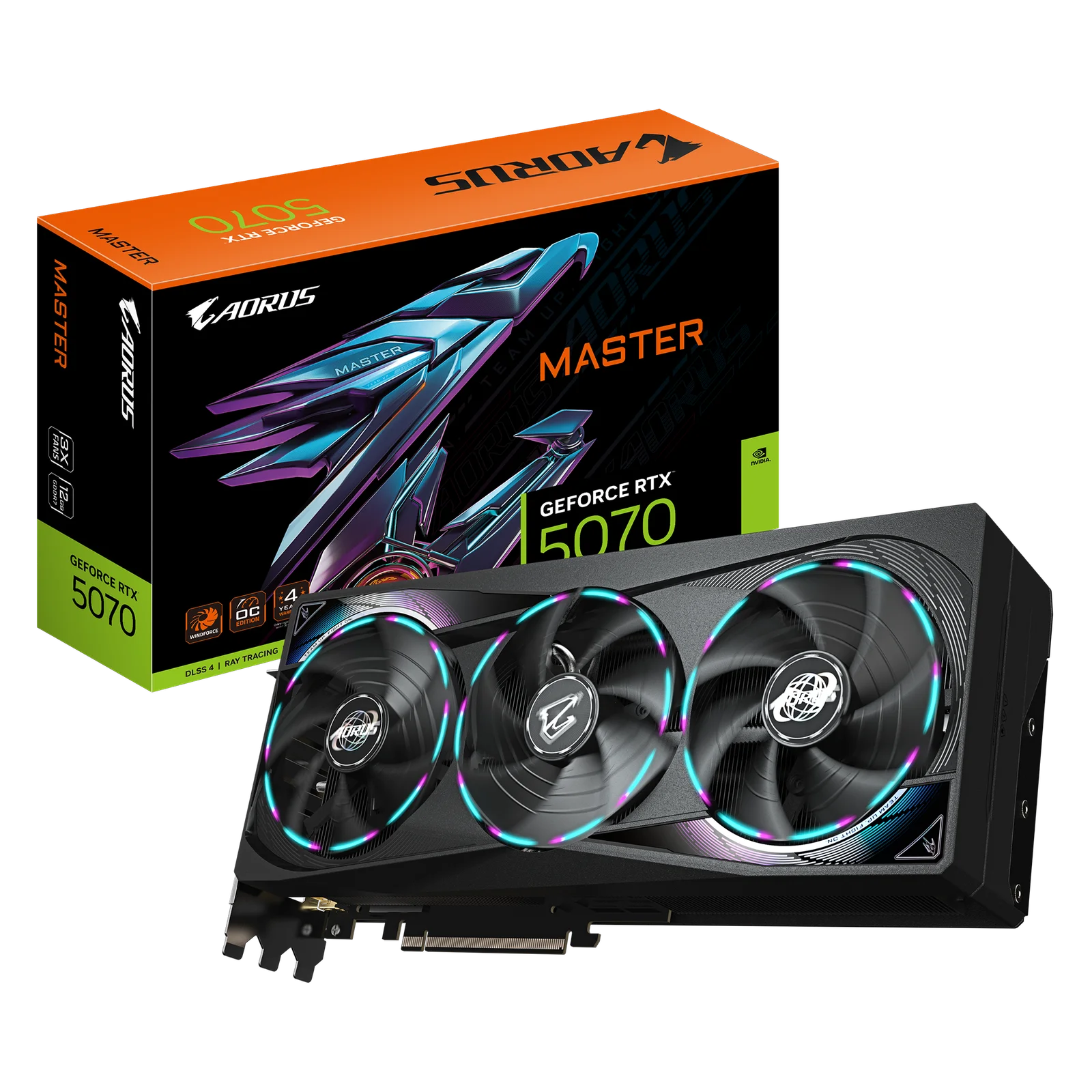 PLACA DE VIDEO GIGABYTE GEFORCE RTX 5070 12GB GDDR7 AORUS MASTER