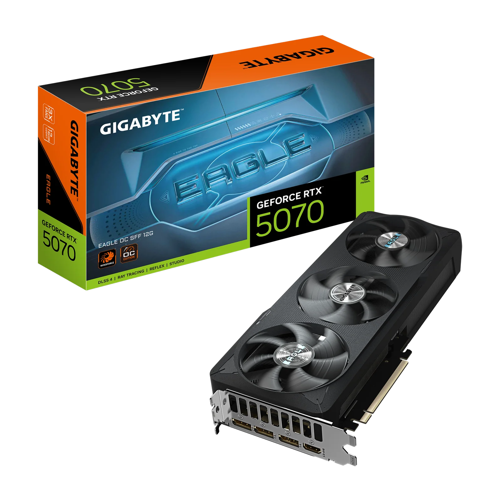 PLACA DE VIDEO GIGABYTE GEFORCE RTX 5070 12GB GDDR7 EAGLE OC SFF
