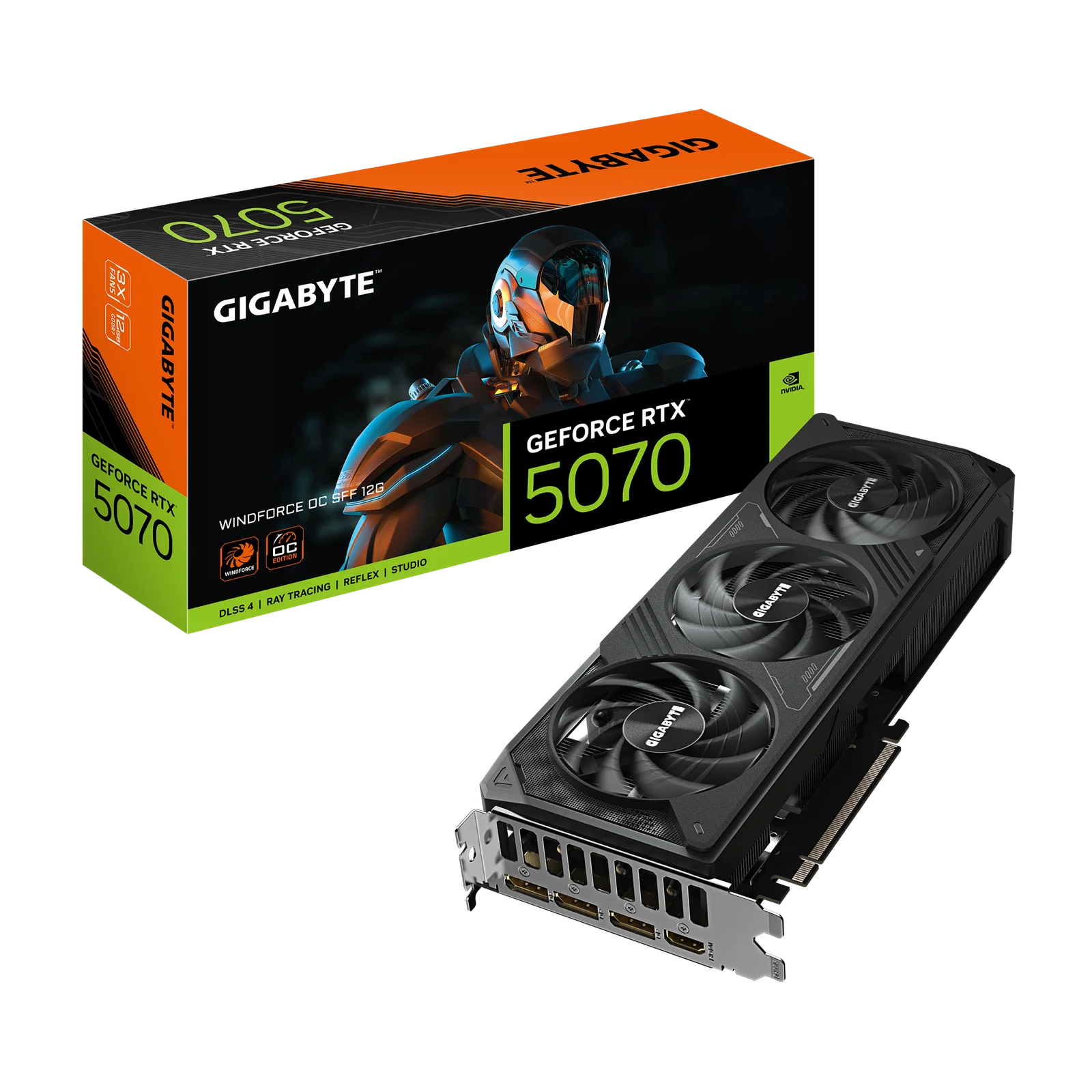 PLACA DE VIDEO GIGABYTE GEFORCE RTX 5070 12GB GDDR7 WINDFORCE OC SFF