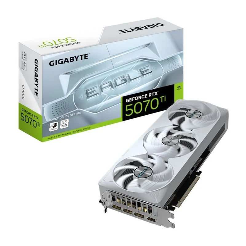 Placa de Video Gigabyte GeForce RTX 5070 16GB GDDR7 Eagle OC ICE SFF