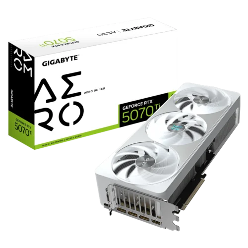 Placa de Video Gigabyte GeForce RTX 5070 Ti 16GB GDDR7 Aero OC