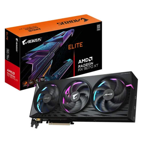 Placa de Video Gigabyte Radeon RX 9070 XT 16GB GDDR6 Aorus Elite
