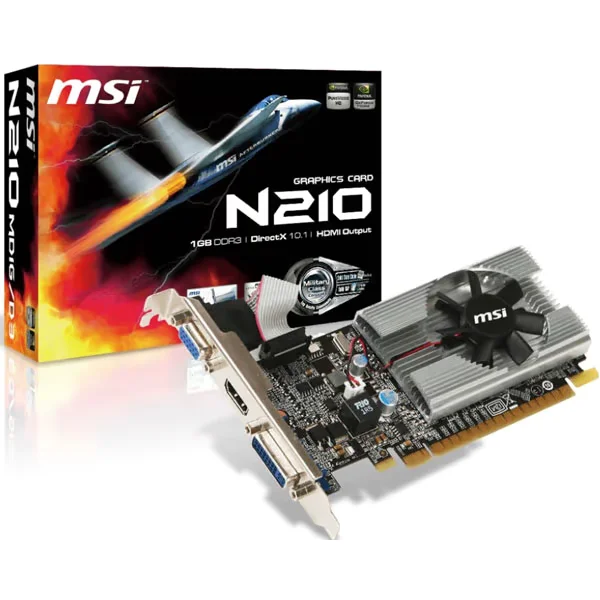 PLACA DE VIDEO MSI GEFORCE GT 210 1GB DDR3 LOW PROFILE