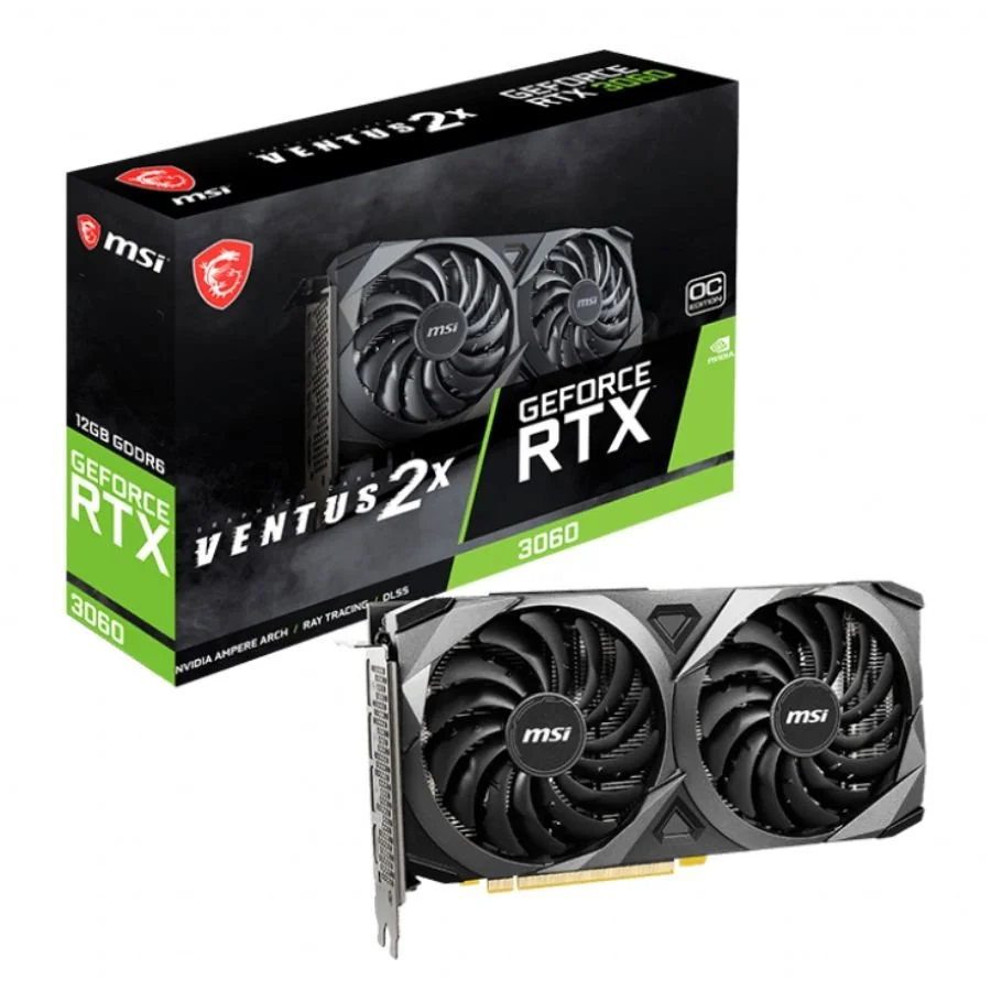 PLACA DE VIDEO MSI GEFORCE RTX 3060 12GB GDDR6 VENTUS 2X OC
