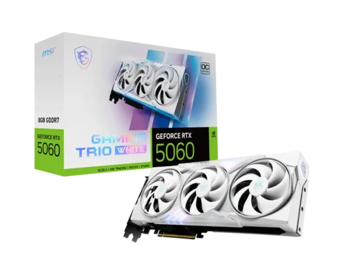 Placa de Video MSI GeForce RTX 5060 8GB GDDR7 Gaming Trio OC White