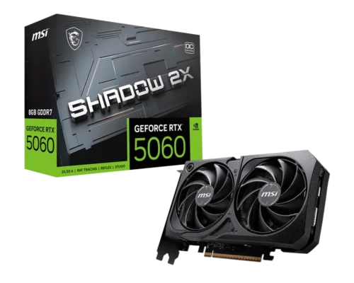 Placa de Video MSI GeForce RTX 5060 8GB GDDR7 Shadow 2X OC