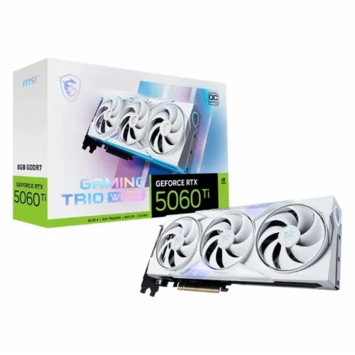 Placa de Video MSI GeForce RTX 5060 Ti 8GB GDDR7 Gaming Trio OC White
