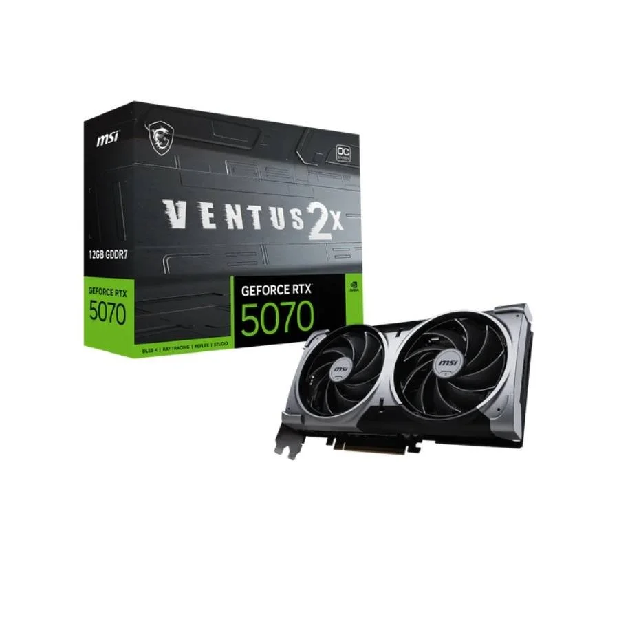 PLACA DE VIDEO MSI GEFORCE RTX 5070 12GB GDDR7 VENTUS 2X OC