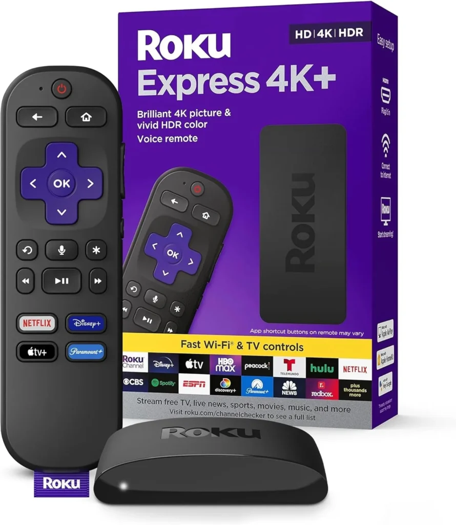 Roku Express 4K+ HDR Control Voz
