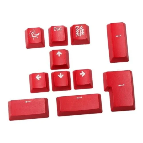 Set 11 Teclas Ducky Red PBT Double Shot Keycap
