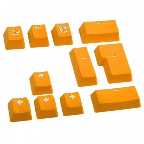 Set 11 Teclas Ducky Yellow PBT Calidad Extrema Double Shot KEYCAP