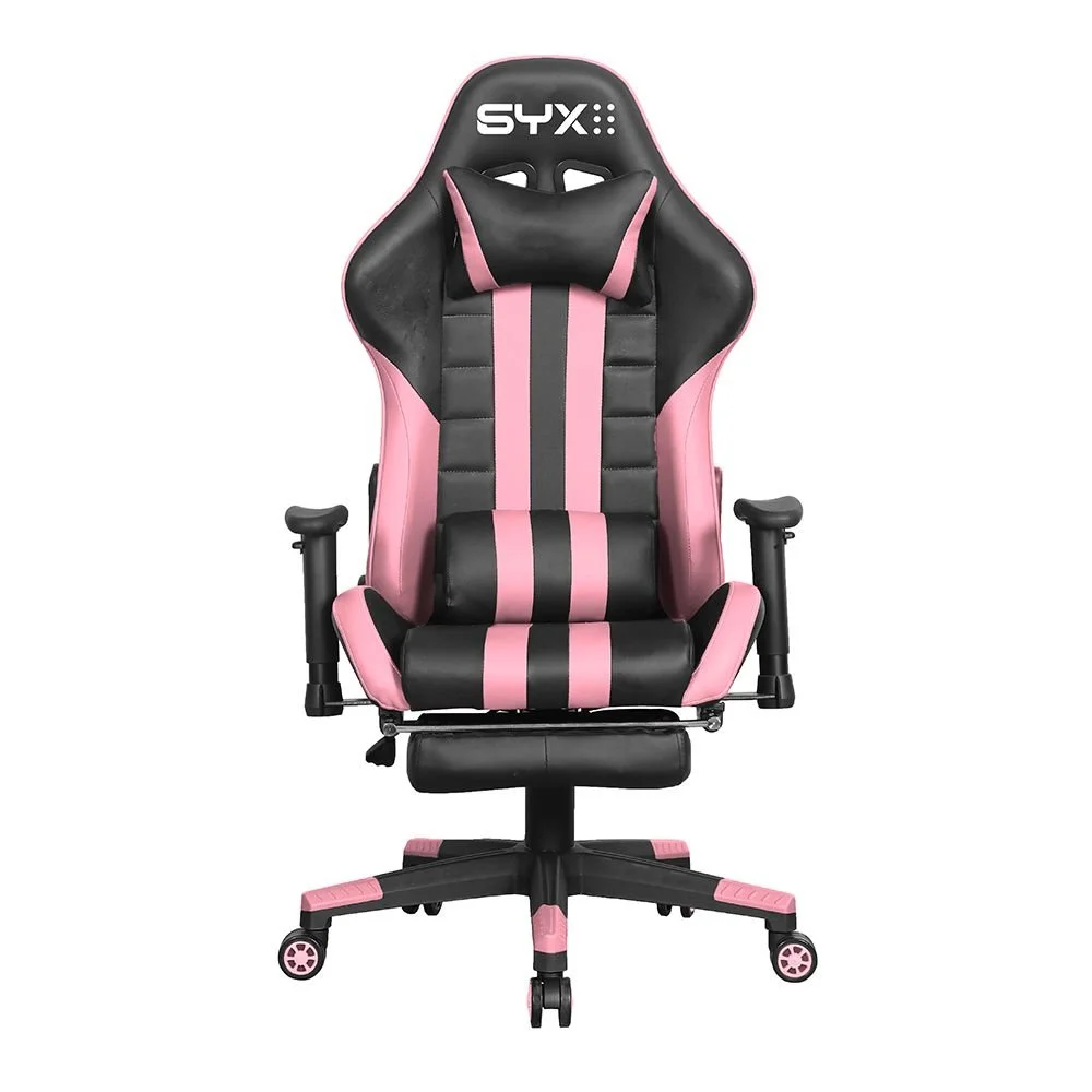 SILLA GAMER SYX CH-059 ROSA NEGRO