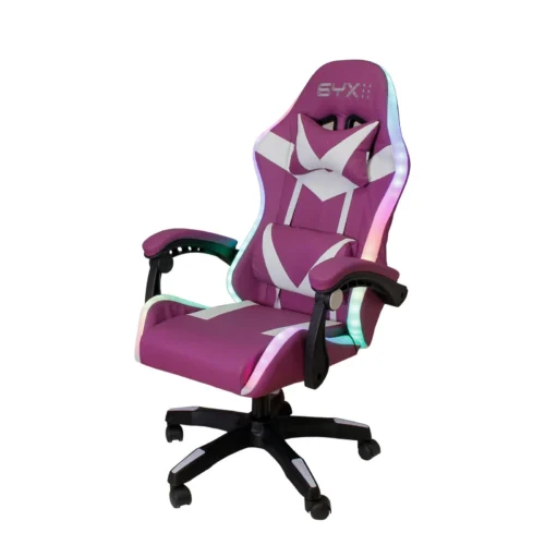 Silla Gamer SYX GC-S02 Purpura Blanco RGB