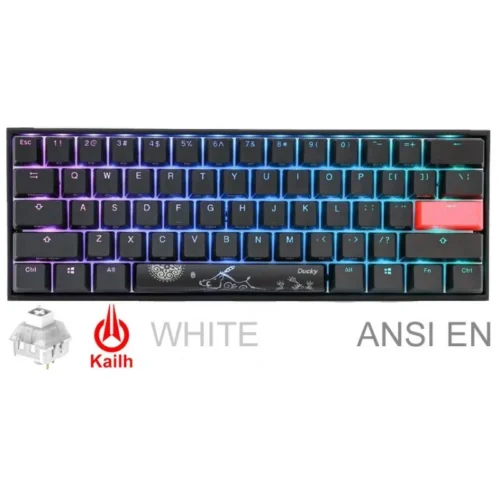 Teclado Gamer Mecánico Ducky Mecha Mini V2 RGB Kailh Box White Switch