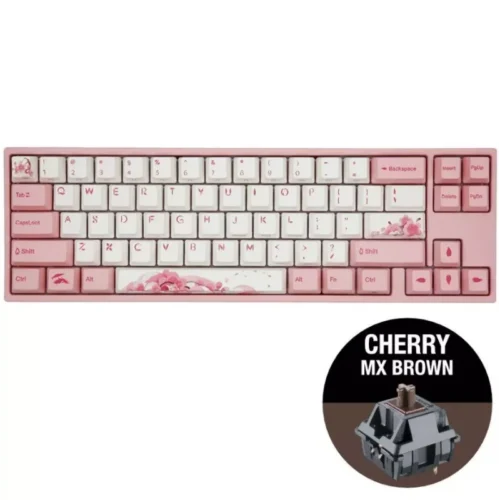 Teclado Gamer Mecánico Ducky Miya Pro Sakura V2 Cherry MX Brown