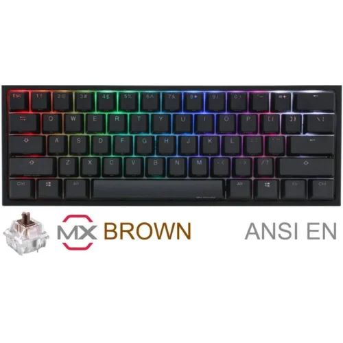 Teclado Gamer Mecánico Ducky One 2 Mini RGB Cherry MX Brown ANSI ES