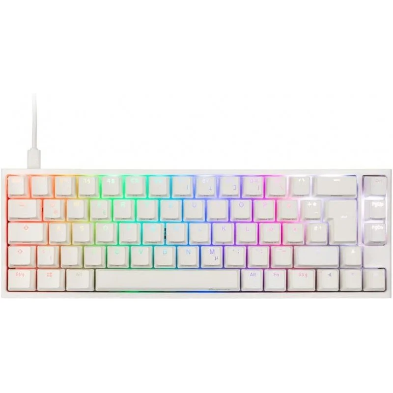 TECLADO GAMER MECÁNICO DUCKY ONE 2 SF RGB WHITE SPEED ABS 65
