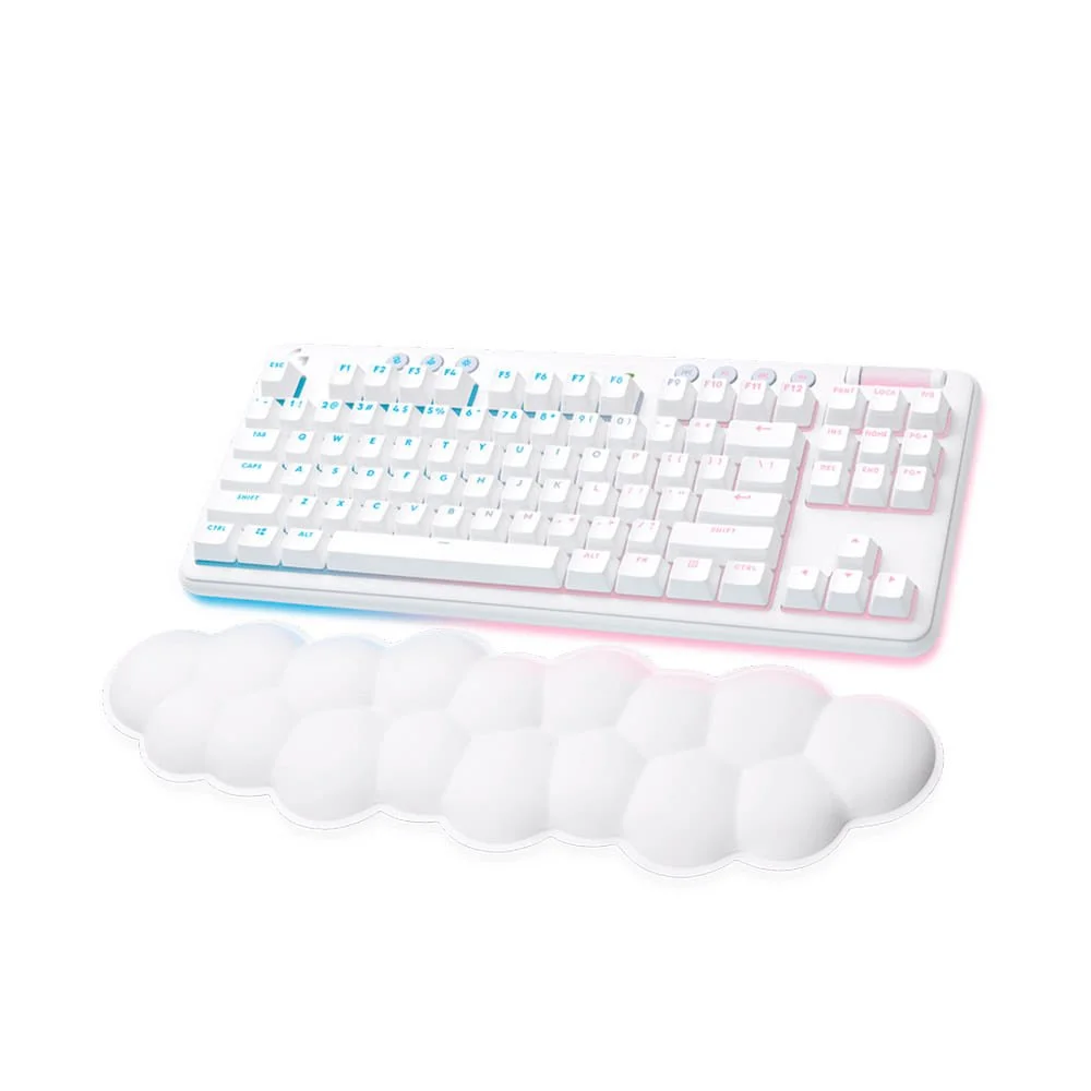 Teclado Gamer Mecánico Logitech G715 Aurora White Mech RGB Wifi