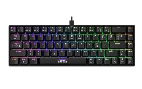Teclado Gamer Mecánico Raptor Fireclaw M68 Retroiluminado Switch Red Outemu