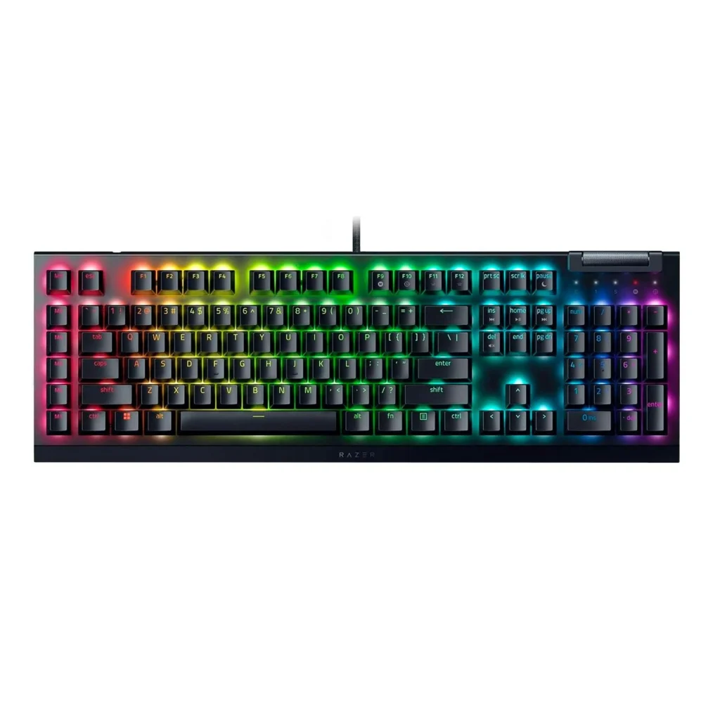 Teclado Gamer Mecánico Razer BlackWidow V4 X Yellow Switch ESP RGB