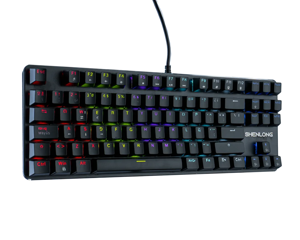 TECLADO GAMER MECÁNICO SHENLONG SMK5900SB-87 RGB ESP