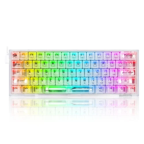 Teclado Gamer Redragon Fizz Transparente K617CT-RGB