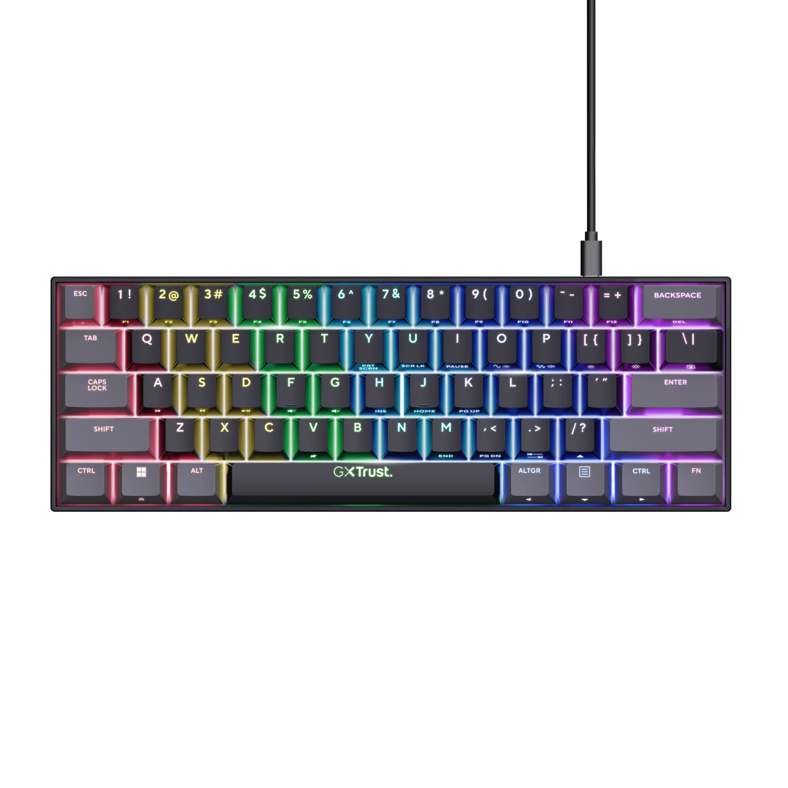 TECLADO GAMER TRUST ACIRA MINI GAMING ES GXT 867