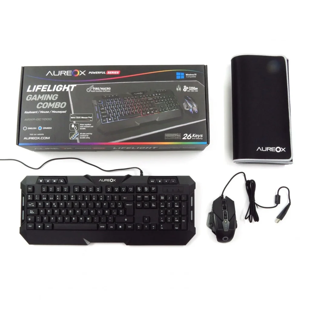 Teclado, Mouse y Pad Aureox Lifelight Gaming GC1000