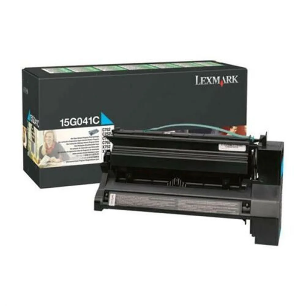 Toner Lexmark 15G041C Cyan C752 / C762 / X752 / X7
