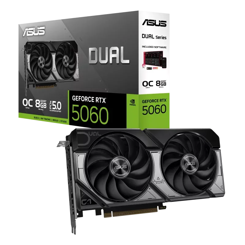 Placa de Video Asus GeForce RTX 5060 8GB GDDR7 Dual EVO OC