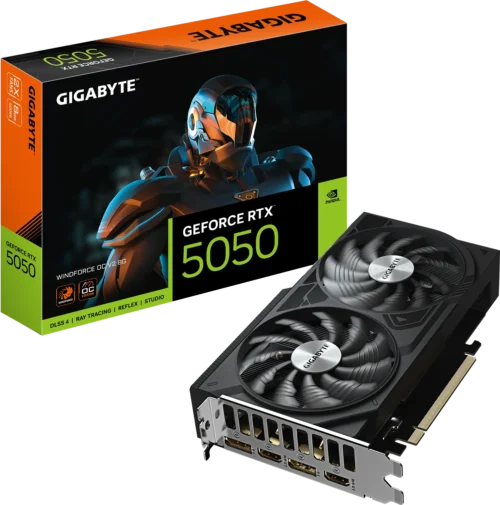 Placa de Video Gigabyte GeForce RTX 5050 8GB GDDR6 Windforce OC V2