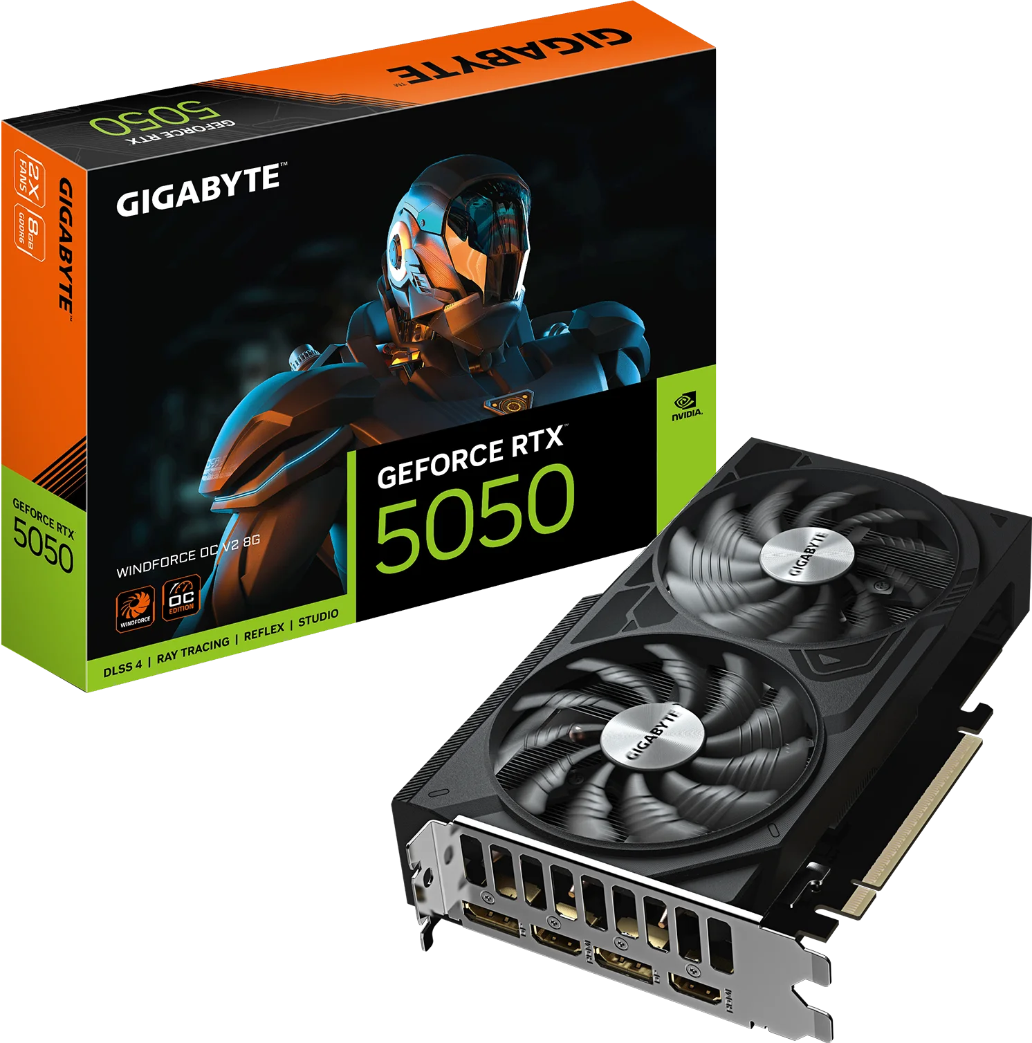 PLACA DE VIDEO GIGABYTE GEFORCE RTX 5050 8GB GDDR6 WINDFORCE OC V2