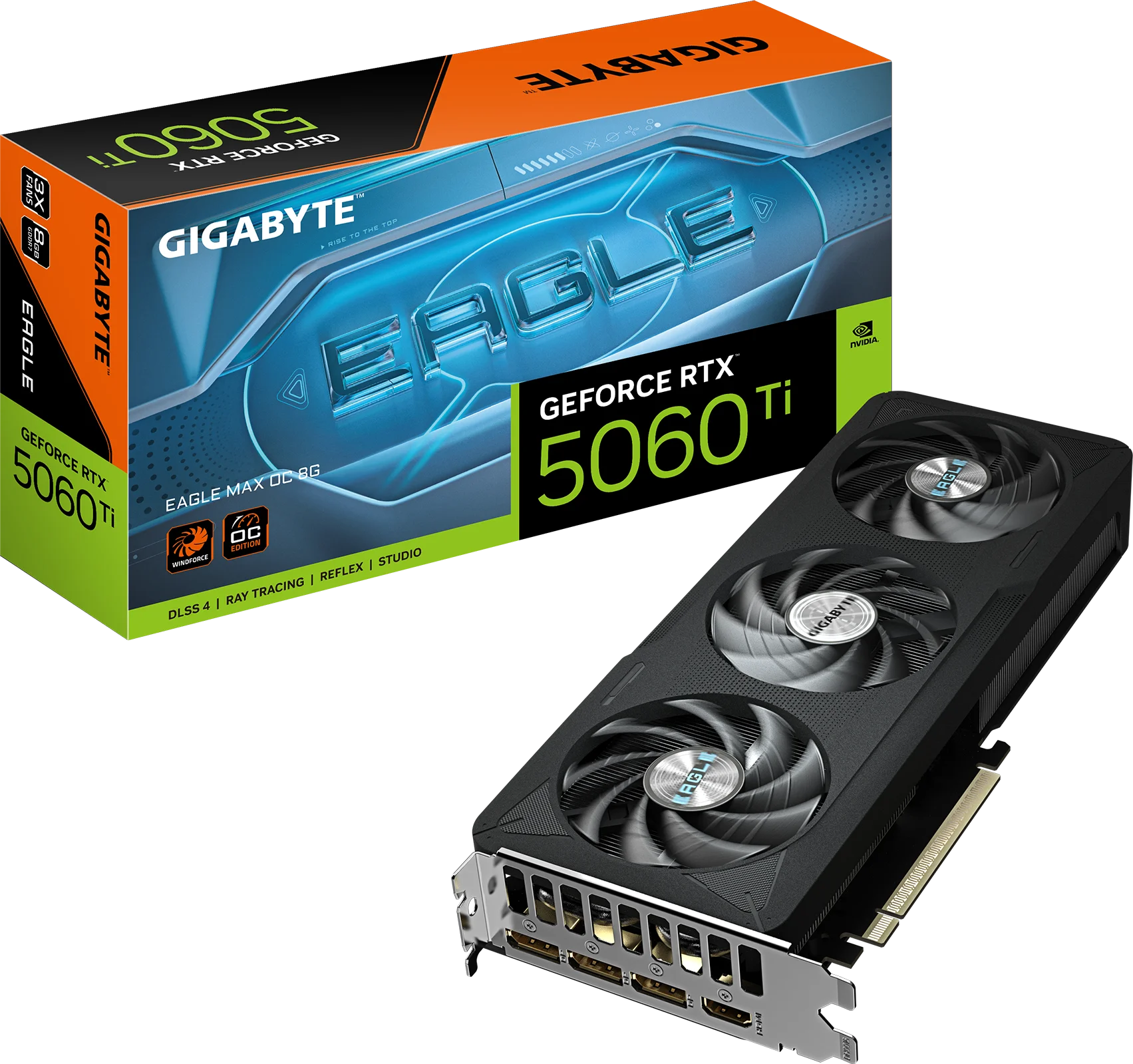 PLACA DE VIDEO GIGABYTE GEFORCE RTX 5060 TI 8GB GDDR7 EAGLE MAX OC
