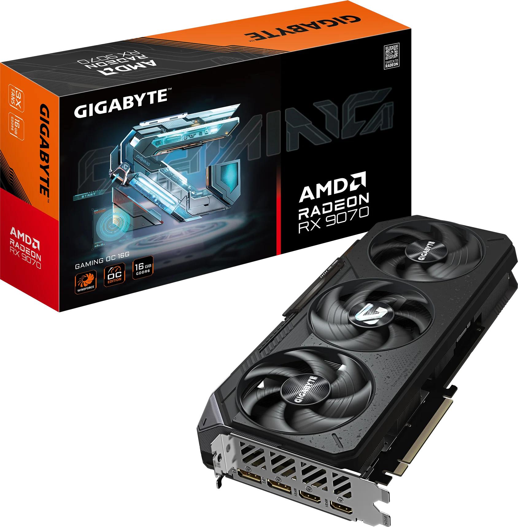PLACA DE VIDEO GIGABYTE RADEON RX 9070 16GB GDDR6 GAMING