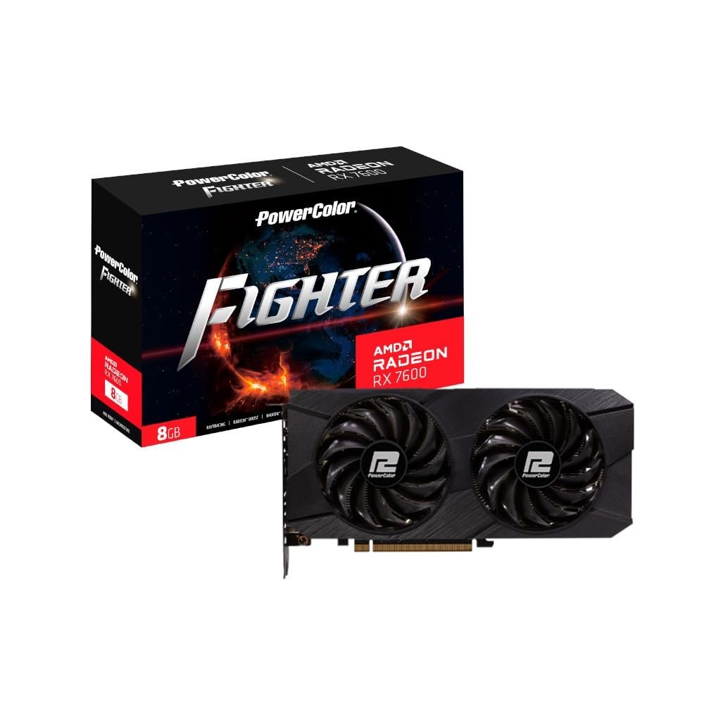 Placa de Video Power Color Radeon RX 7600 8GB GDDR6 Fighter V2