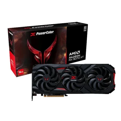 Placa de Video Power Color Radeon RX 9070 XT 16GB GDDR6 Red Devil OC