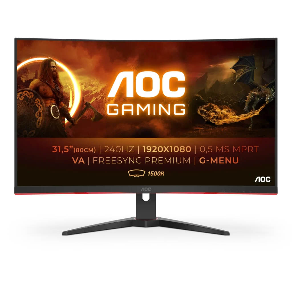 Monitor Gamer AOC 32 240Hz 0.5ms VA FHD Curvo C32G2ZE