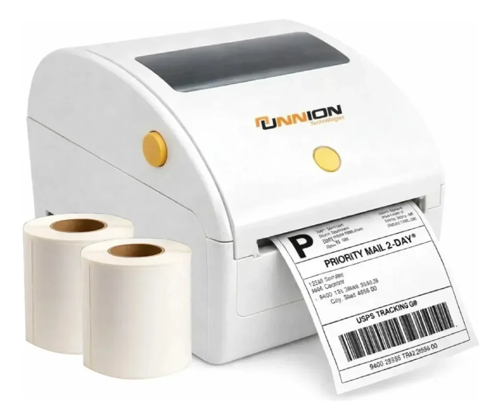 Impresora De Etiquetas Unnion LP4206D Térmica con USB y 2 Rollos para 200 Etiquetas Correo Y Logística 10x15cm