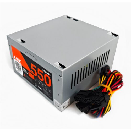 Fuente LNZ 550w BX550-SS Plateada Cables Cortos - OEM BULK