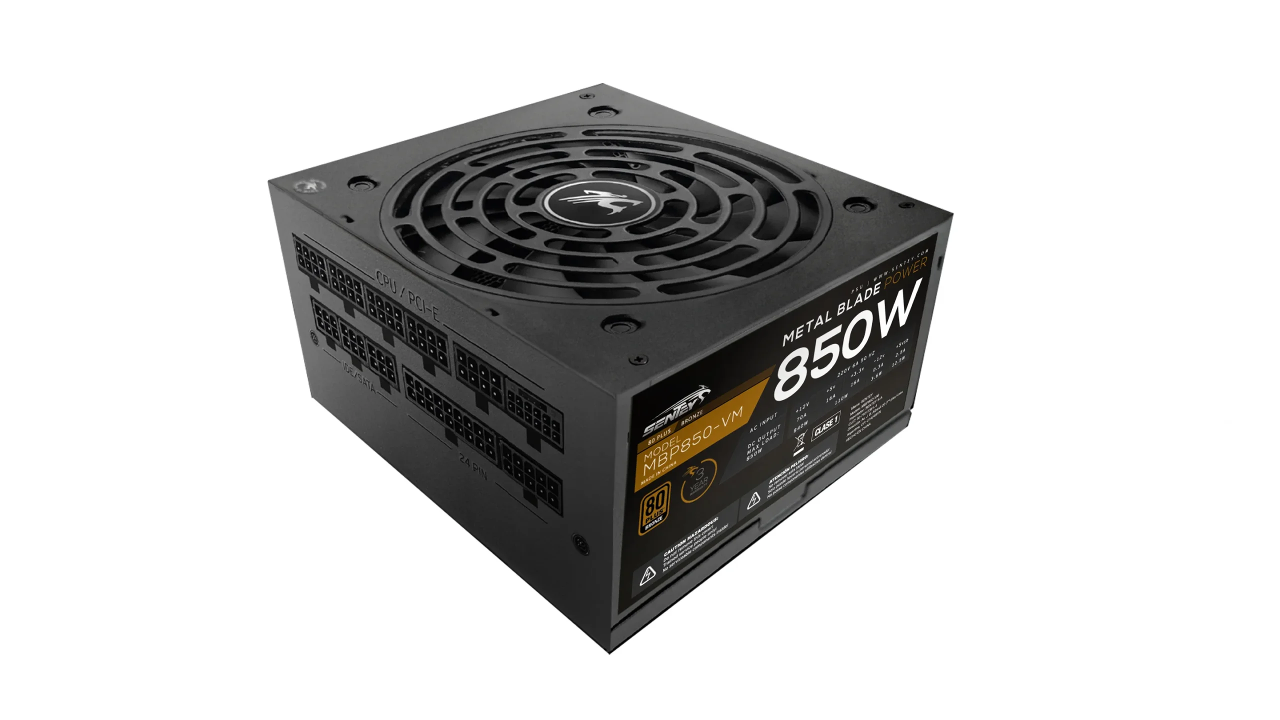 FUENTE SENTEY 850W MBP850-VM 80 PLUS BRONZE FULL MODULAR ATX 3.1 PCIE 5.1