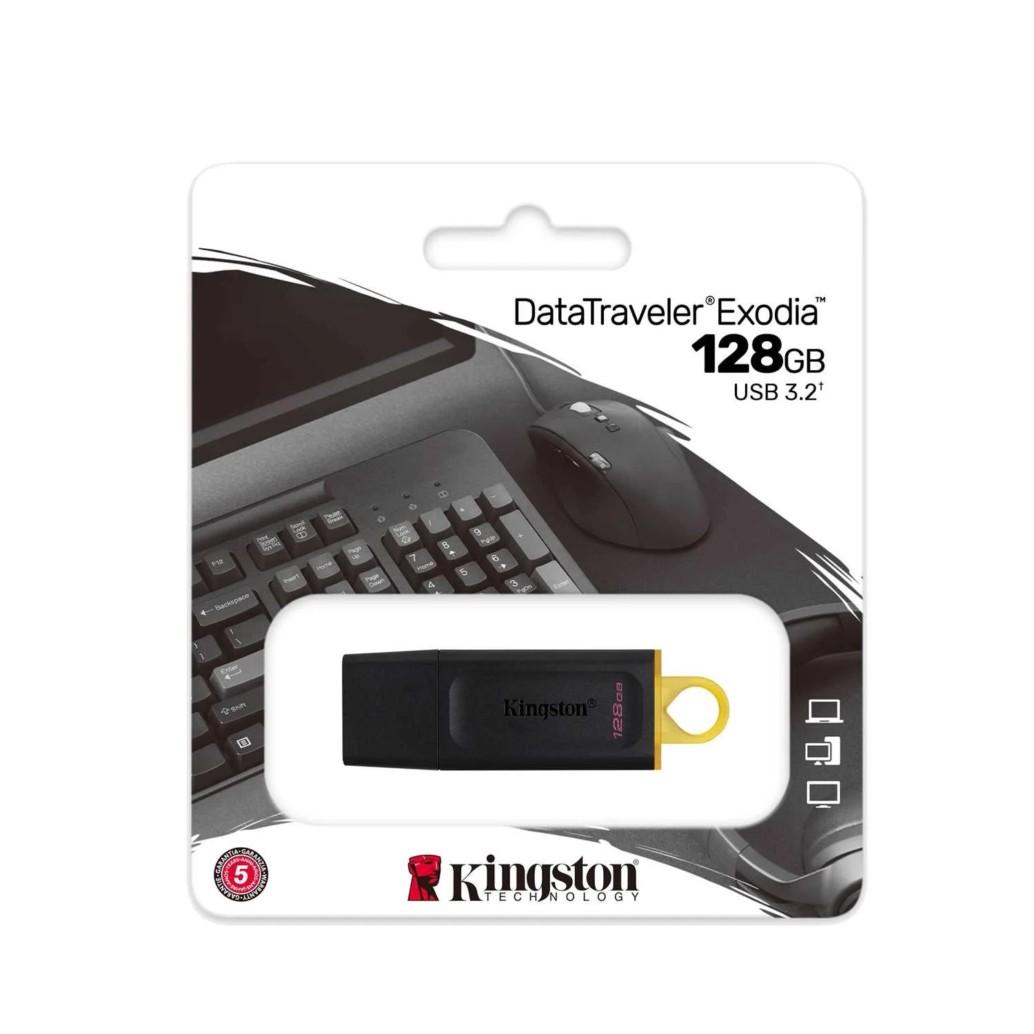 PENDRIVE KINGSTON 128GB EXODIA M NEGRO 3.2