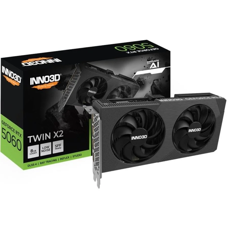 Placa de Video INNO3D GeForce RTX 5060 8GB GDDR7 Twin X2