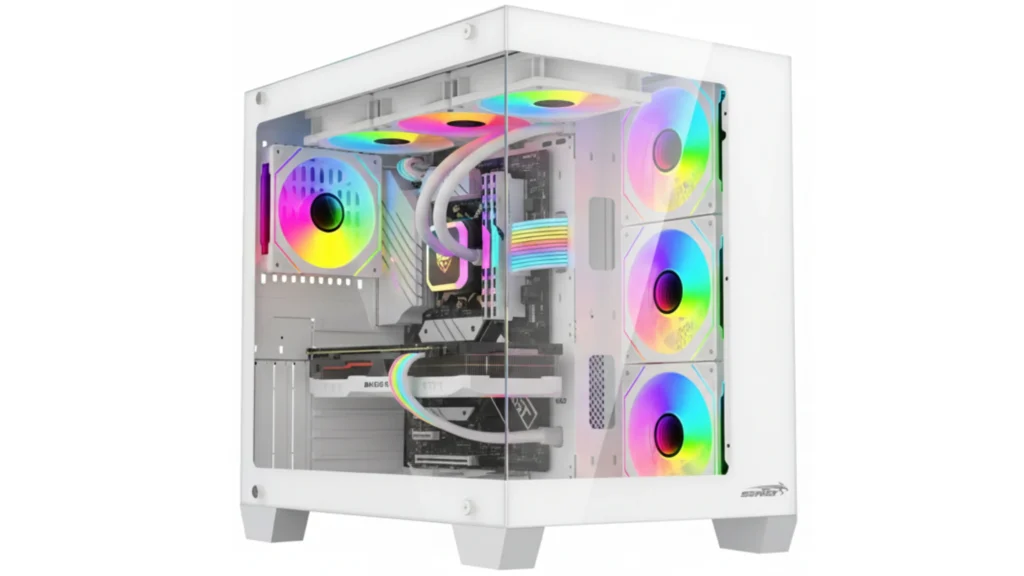Gabinete Sentey Bearer PWM White 4 Fan ARGB